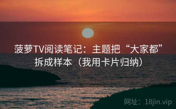 菠萝TV阅读笔记：主题把“大家都”拆成样本（我用卡片归纳）